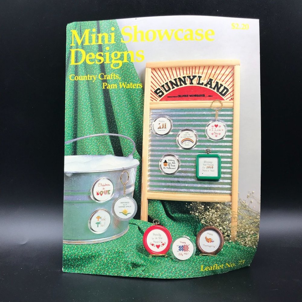 Vintage Cross Stitch Patterns, Mini Showcase Designs by Pam Waters, Country